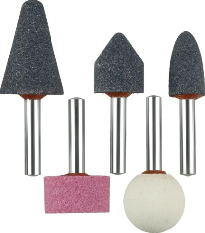 Абразивные шарошки-насадки ЗУБР Мастер для дрели, хвостовик d 6мм, 5 пред. [35994-H5]