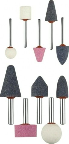 Абразивные шарошки-насадки ЗУБР Мастер для гравера и дрели d 3,2мм, d 6мм [35998-H10]