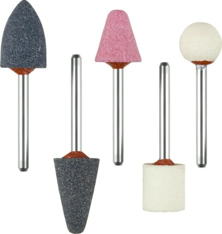 Абразивные шарошки-насадки ЗУБР Мастер для гравера и дрели, хвостовик d 3,2мм, 5 пред. [35992-H5]