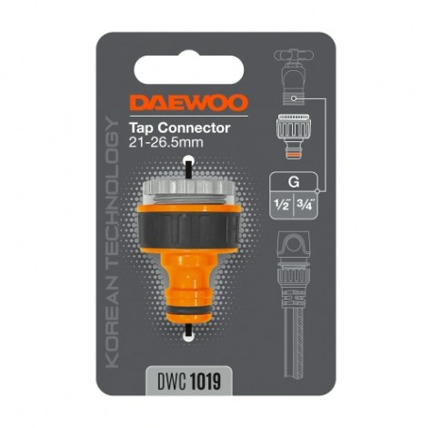 Адаптер DAEWOO DWC 1019 1/2"и 3/4" для кранов с внешней резьбой (21-26.5мм Адаптер DAEWOO DWC 1019 1/2"и 3/4" для кранов с внешней резьбой (21-26.5мм