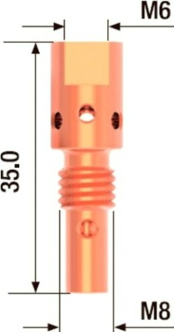 Адаптер контактного наконечника FUBAG M6х35 мм (2шт) [FB.TA.M6.35]
