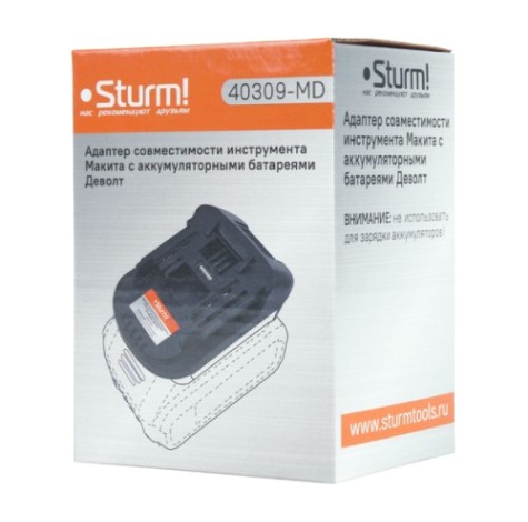 Адаптер-переходник Sturm 40309-MD для аккумуляторов MAKITA-DEWALT [40309-MD]