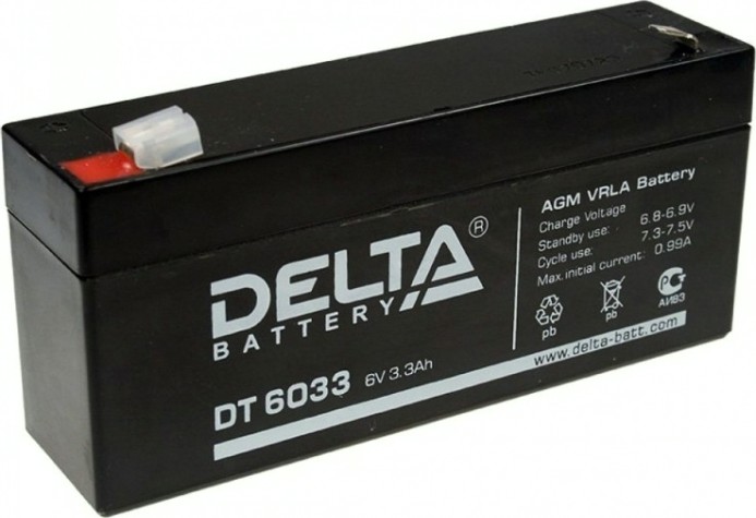 Аккумулятор Delta DT 6033 (125мм) [DT 6033 (125мм)]