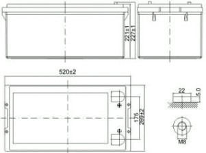 Аккумулятор Delta DTM 12250 L