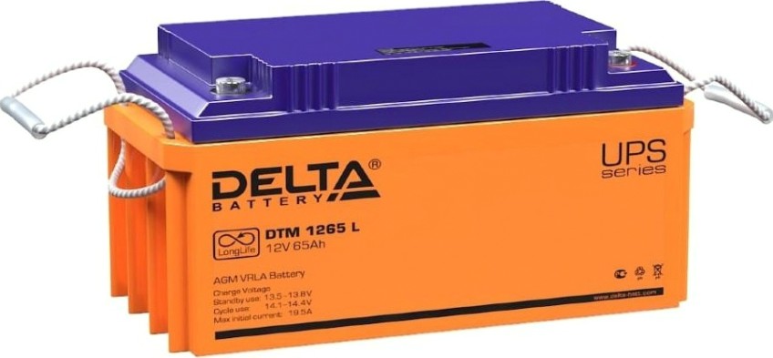 Аккумулятор Delta DTM 1265 L Аккумулятор Delta DTM 1265 L