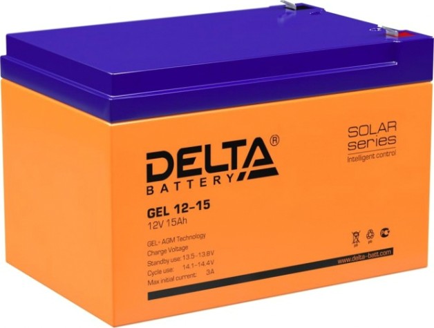 Аккумулятор Delta GEL 12-15 (AGM+GEL)