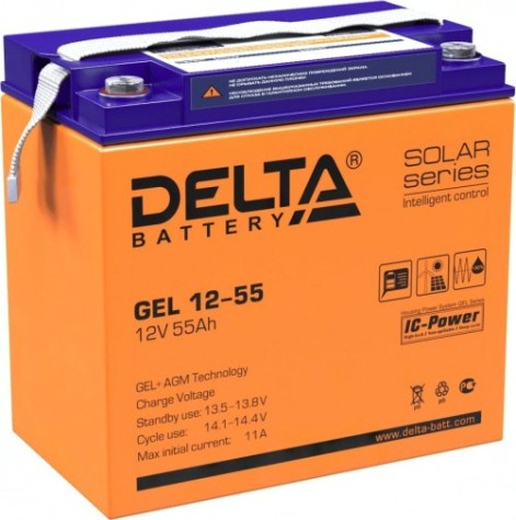 Аккумулятор Delta GEL 12-55 (AGM+GEL)