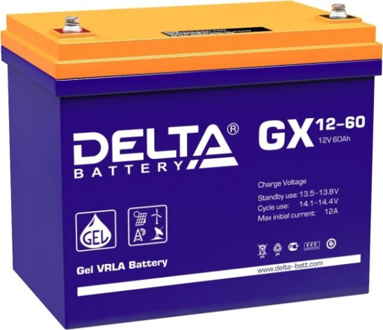 Аккумулятор Delta GX 12-60 (GEL)