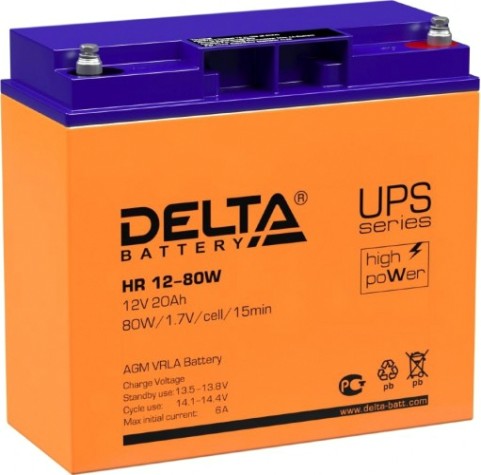 Аккумулятор Delta HR 12-80 W Аккумулятор Delta HR 12-80 W