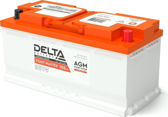 Аккумулятор Delta START MASTER 105 Ah AGM [DELTA START MASTER 105 Ah AGM]