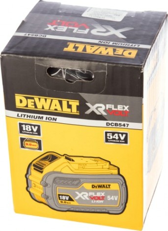 Аккумулятор DeWALT 54/18V XR 9.0 Ач Li-Ion (DCB547-G) FLEXVOLT [DCB547G-XJ]