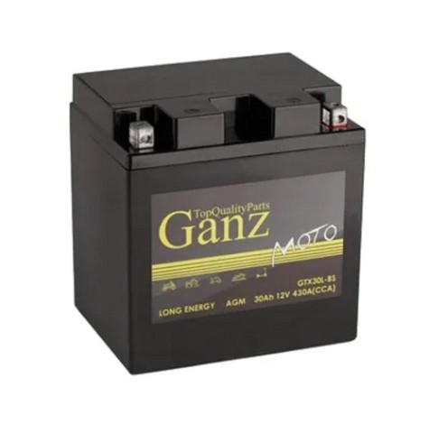 Аккумулятор GANZ AGM мото 30 A/ч обратная 168x126x175 CCA430 A GTX30l-B [GN1230]