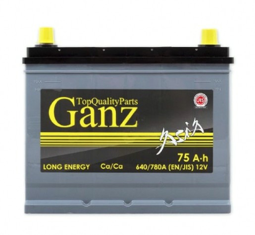 Аккумулятор GANZ ASIA 75 A/ч обратная R+ 260x175x225 EN640 A [GAA750]