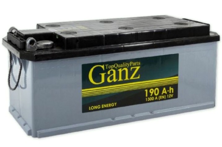 Аккумулятор GANZ Standart 190 A/ч R+ 514x218x210 EN1 300 A под болт [GAT1904]