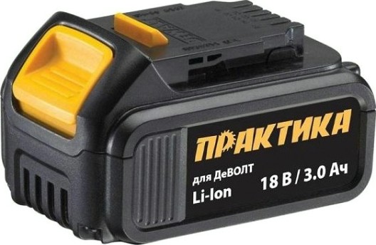 Аккумулятор ПРАКТИКА 18,0В 3,0Ач Li-Ion (совместим с DEWALT) 790-298 [790-298]