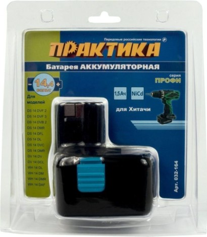 Аккумулятор ПРАКТИКА для HITACHI 14,4В, 1,5Ач, NiCd, блистер [032-164]