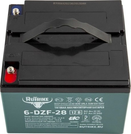 Аккумулятор RUTRIKE 12V 28A/H C3 тяговый 6-DZF-28 [022836]