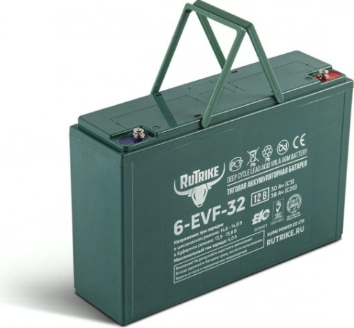 Аккумулятор RUTRIKE 12V 32A/H C3 тяговый 6-EVF-32 [021662]
