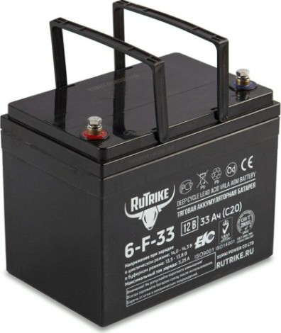 Аккумулятор RUTRIKE 12V 33A/H C20 тяговый 6-F-33 [023281]