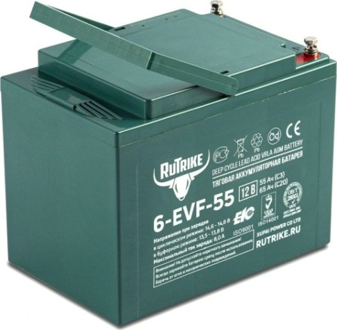 Аккумулятор RUTRIKE 12V 55A/H C3 тяговый 6-EVF-55 [021946]