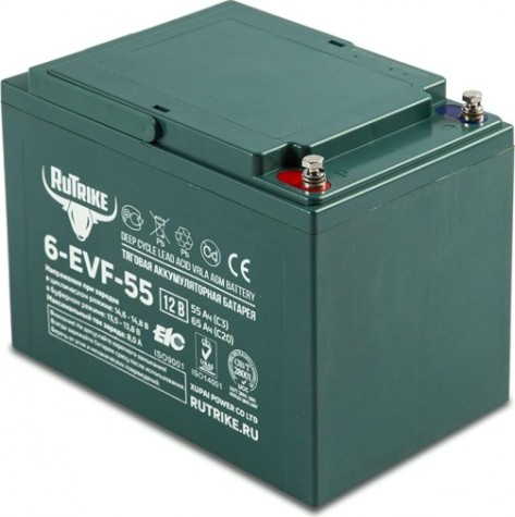 Аккумулятор RUTRIKE 12V 55A/H C3 тяговый 6-EVF-55 [021946]