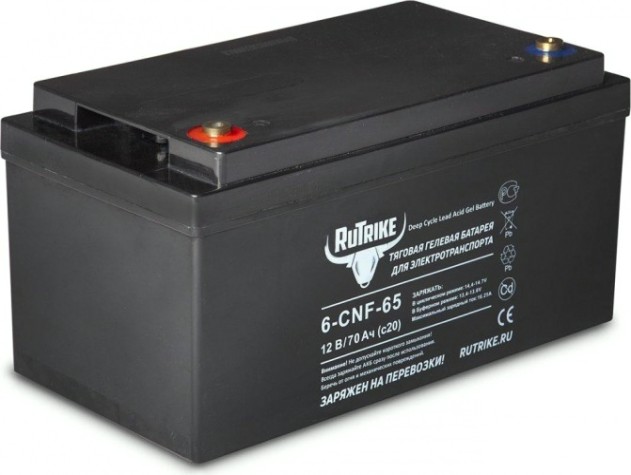 Аккумулятор RUTRIKE 12V 70A/H C20 тяговый 6-CNF-65 [023277]