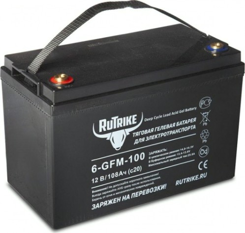 Аккумулятор RUTRIKE 12V108A/H C20 тяговый 6-GFM-100 [023280]