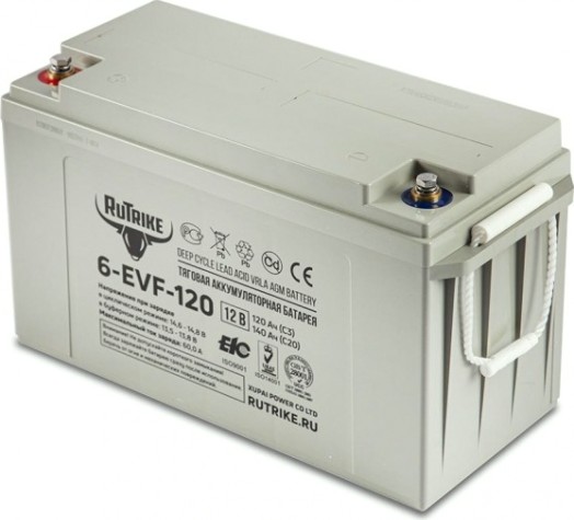 Аккумулятор RUTRIKE 12V120A/H C3 тяговый 6-EVF-120 [021949]