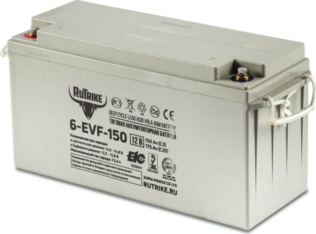 Аккумулятор RUTRIKE 12V150A/H C3 тяговый 6-EVF-150 [021948]