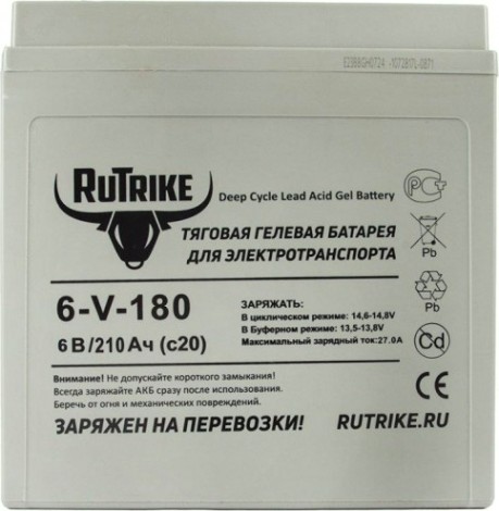 Аккумулятор RUTRIKE 6V180A/H C3 тяговый 3-EVF-180 [023061]
