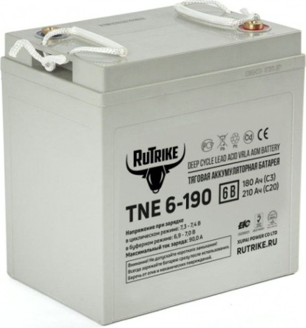 Аккумулятор RUTRIKE 6V210A/H C3 тяговый TNE6-190 [022596]