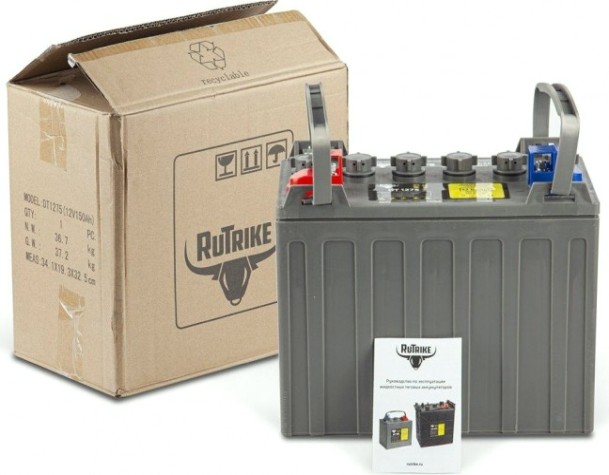 Аккумулятор RUTRIKE WET 12V100A/H C3 тяговый DT1275 (T1275) [024199]