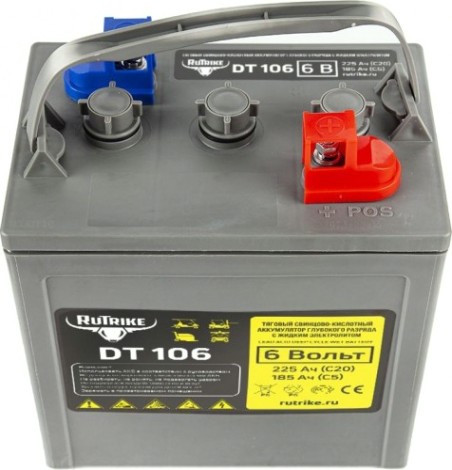 Аккумулятор RUTRIKE WET 6V155A/H C3 тяговый DT106 (T-105) [024194]