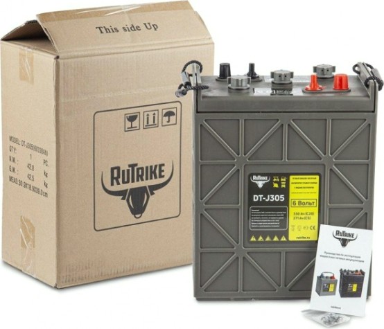 Аккумулятор RUTRIKE WET 6V215A/H C3 тяговый DT-J305 (J305H-AC) [024200]