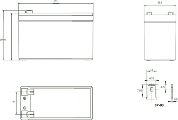 Аккумулятор SACRED SUN SSP12-7,2 Аккумулятор SACRED SUN SSP12-7,2