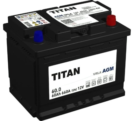 Аккумулятор Titan AGM 60.0 VRLA 660А [4610082702080]