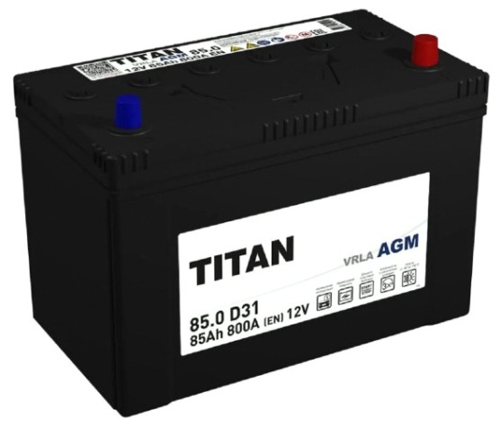 Аккумулятор Titan AGM 85.0 VRLA D31 B00 750А [4610082702134]