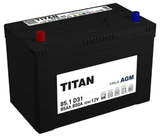 Аккумулятор Titan AGM 85.1 VRLA D31 B00 750А [4610082702974]