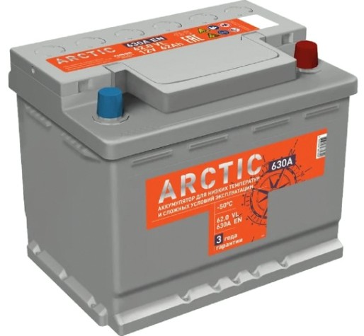 Аккумулятор Titan ARCTIC 62.0 VL 630А [4607008881899]