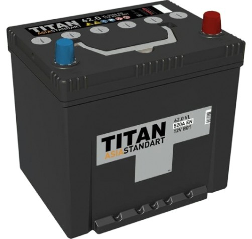 Аккумулятор Titan ASIA STANDART 62.0 VL B01 520А [4607008886962]
