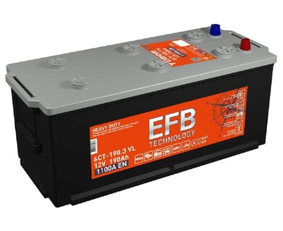 Аккумулятор Titan EFB 190.3 VL 1100А конус [4607008886863]