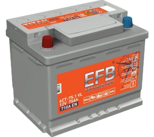 Аккумулятор Titan EFB 75.1 VL 710А [4607008886832]