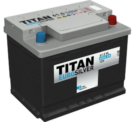 Аккумулятор Titan EUROSILVER 61.0 VL 600А [4607008881370]