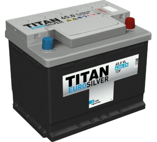 Аккумулятор Titan EUROSILVER 65.0 VL 620А [4607008884678]