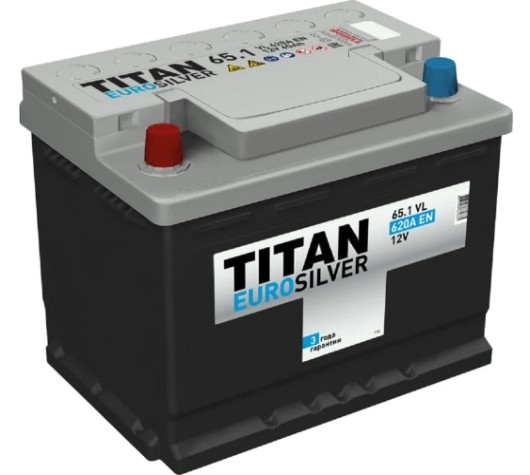 Аккумулятор Titan EUROSILVER 65.1 VL 620А [4607008884685]