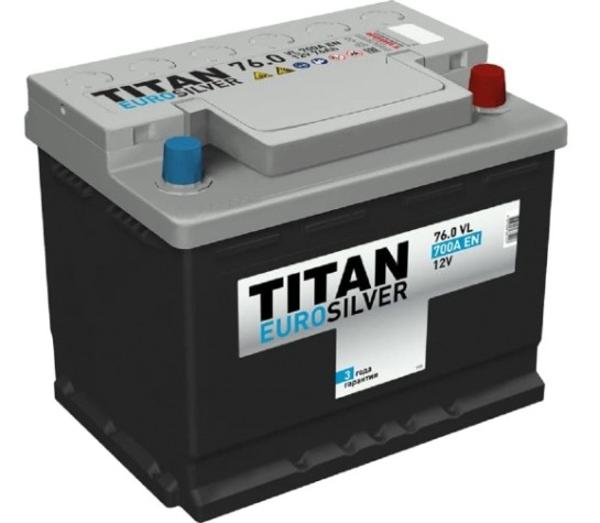 Аккумулятор Titan EUROSILVER 76.0 VL 700А [4607008881417]