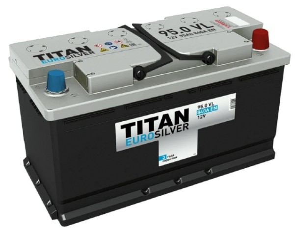 Аккумулятор Titan EUROSILVER 95.0 VL 840А [4607008881431]