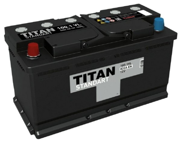 Аккумулятор Titan STANDART 100.1 VL 820А [4607008888027]
