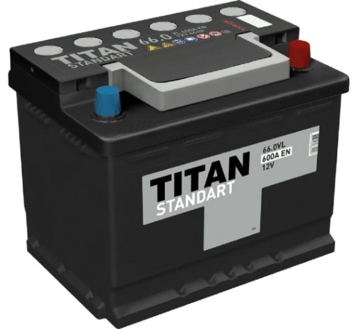 Аккумулятор TITAN STANDART 66.0 VL 600А [4607008882216]