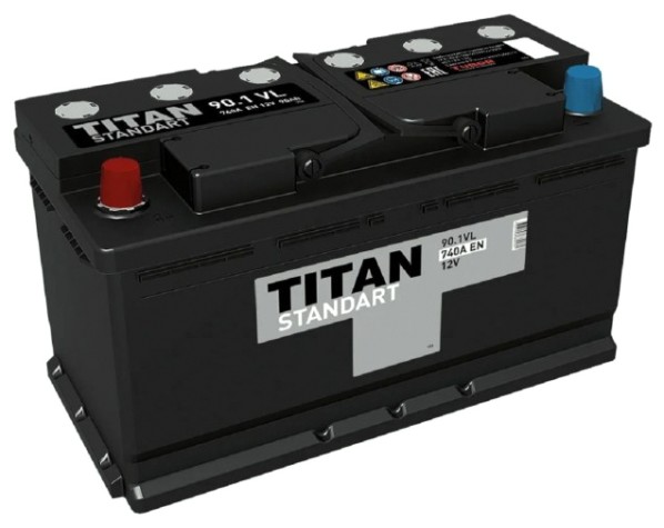 Аккумулятор Titan STANDART 90.1 VL 740А [4607008882261]